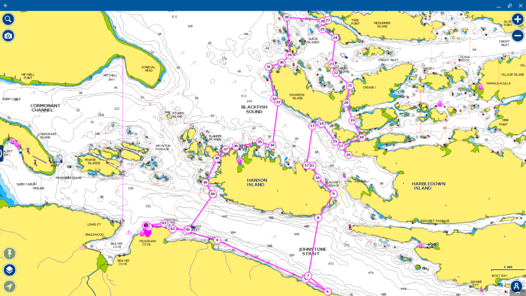 5-day intermediate itinerary for kayaking Johnstone Strait